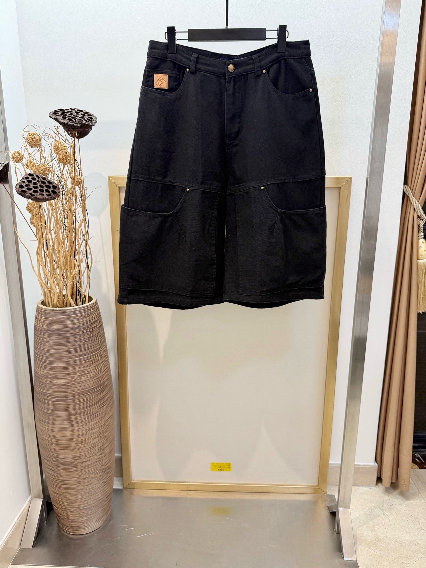 Camel and Black Short