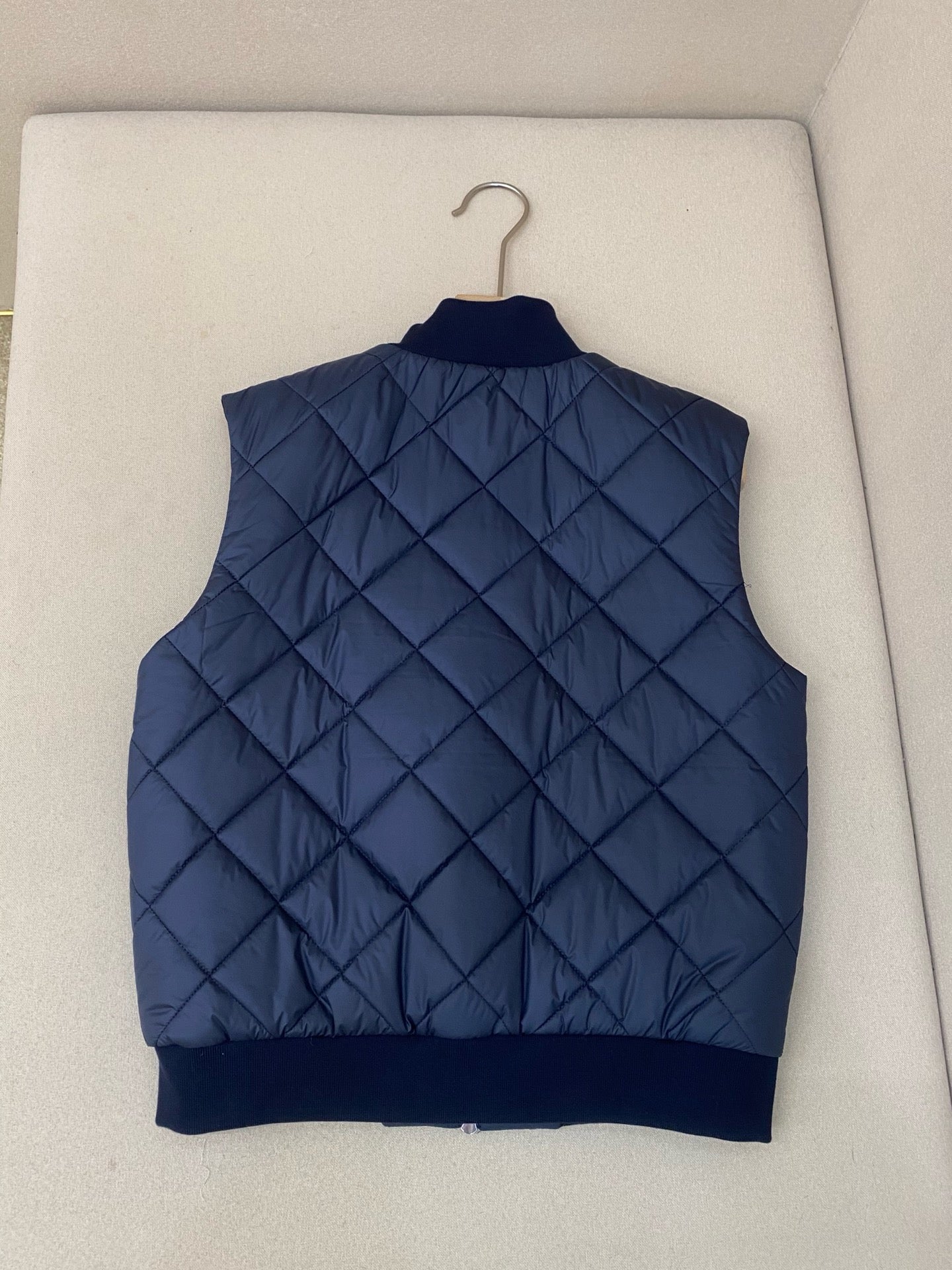 Dark Blue and Beige Vest