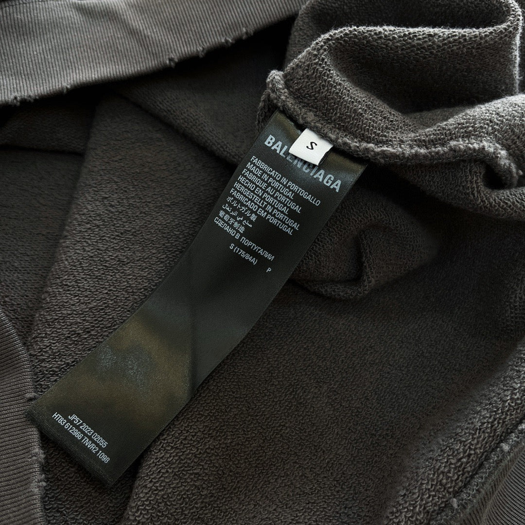 Sudadera con capucha azul cielo y gris oscuro