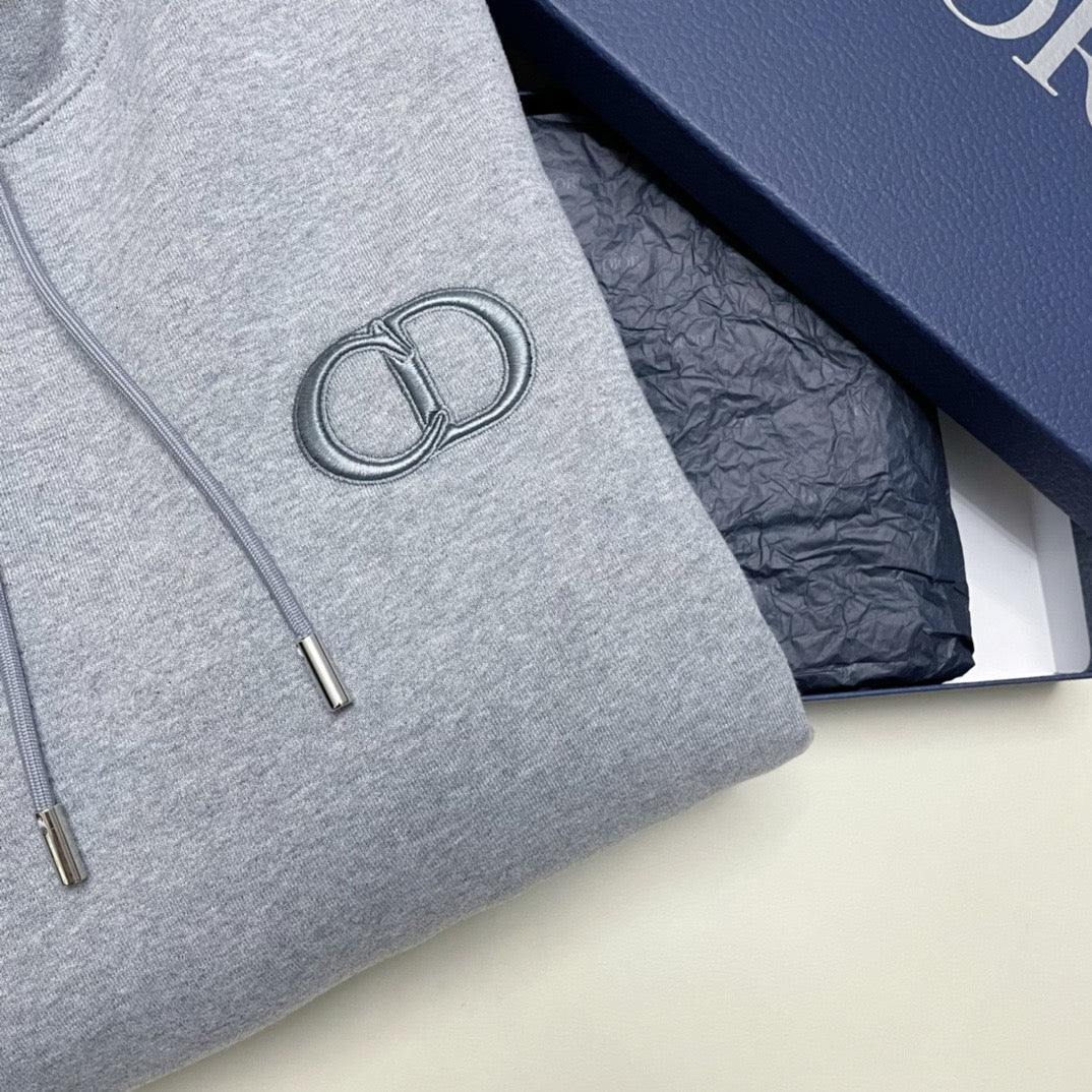 Sudadera con capucha negra y gris