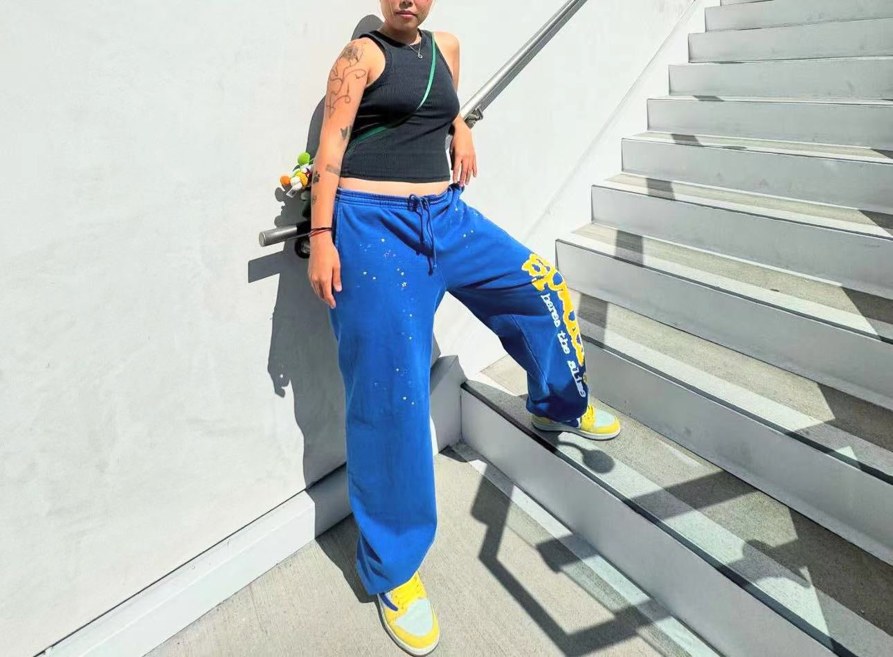 Blaue Hose