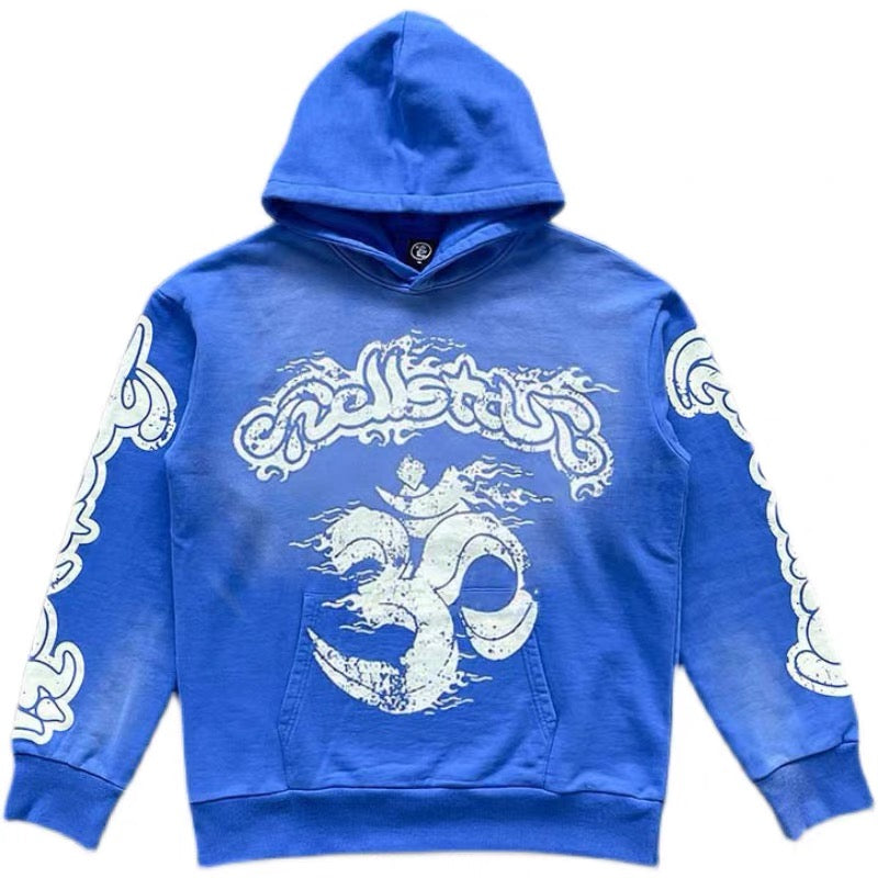 Blauer Hoodie mit Hose