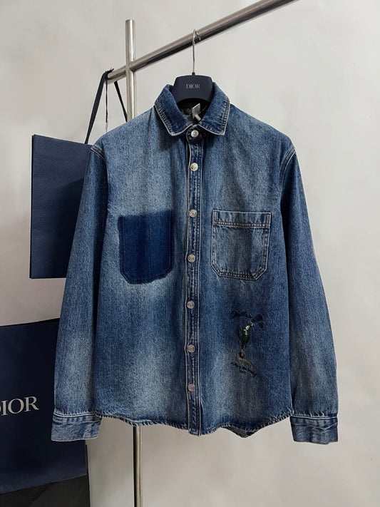 Blaue Jacke