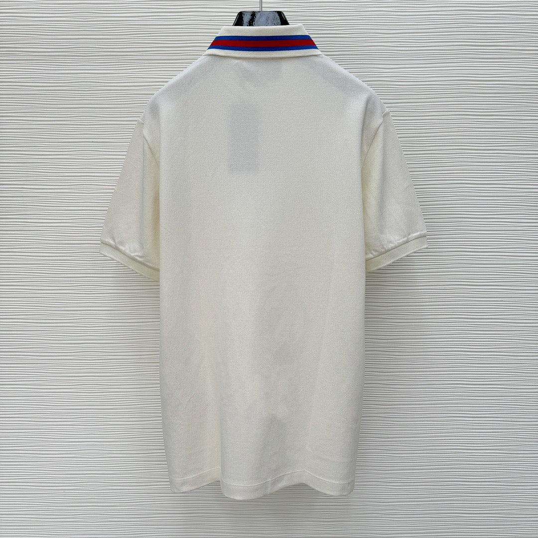 Blaues und weißes Polo