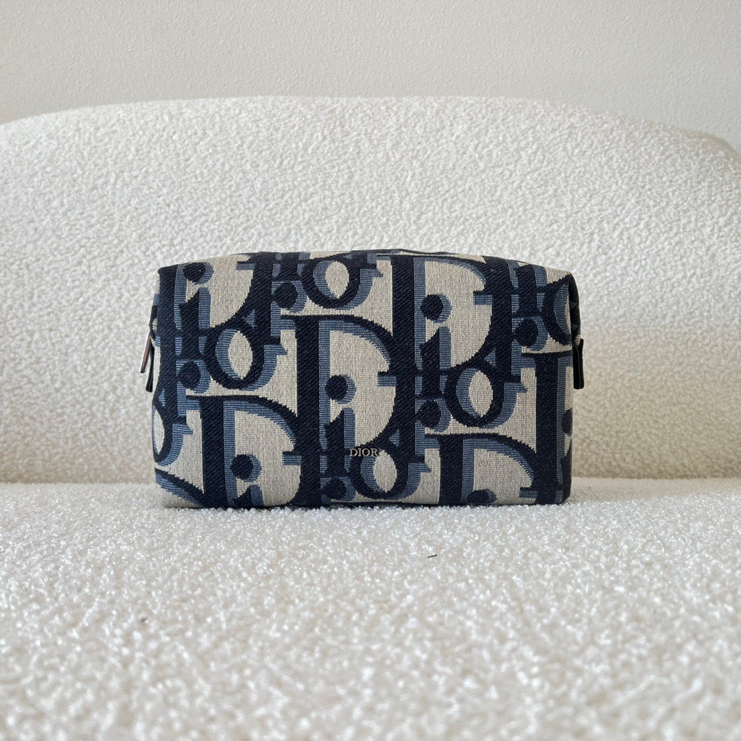 Blaue und schwarzgraue Tasche
