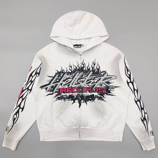Weißer Hoodie
