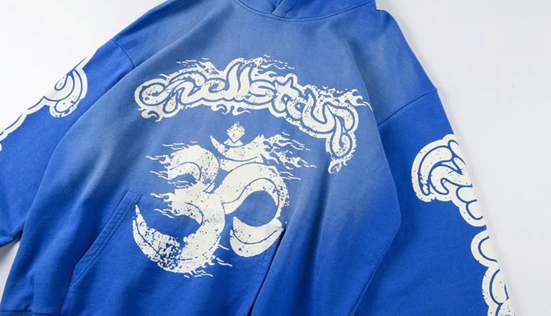 Sudadera con capucha azul