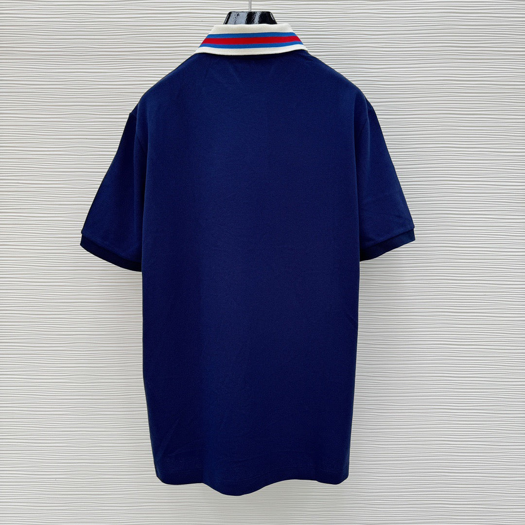 Blaues und weißes Polo