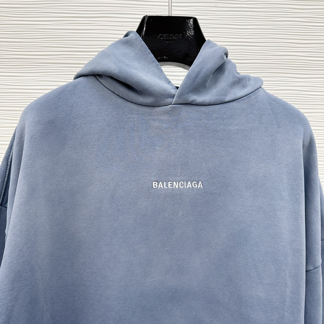 Sudadera con capucha azul grisácea