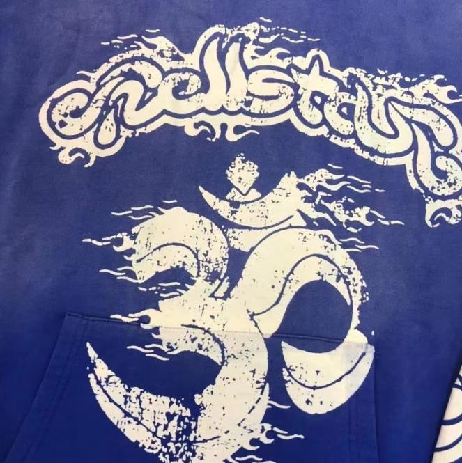 Sudadera con capucha azul