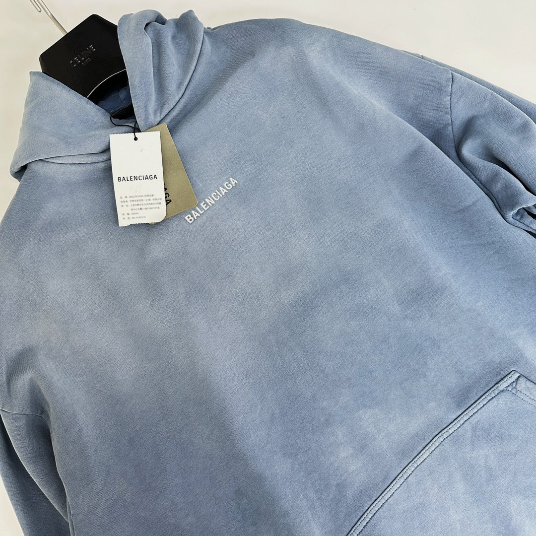 Sudadera con capucha azul grisácea