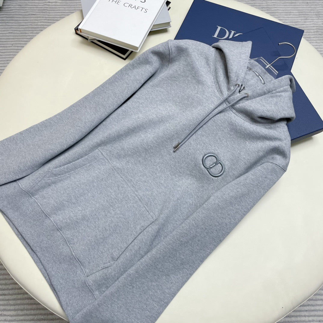Sudadera con capucha negra y gris