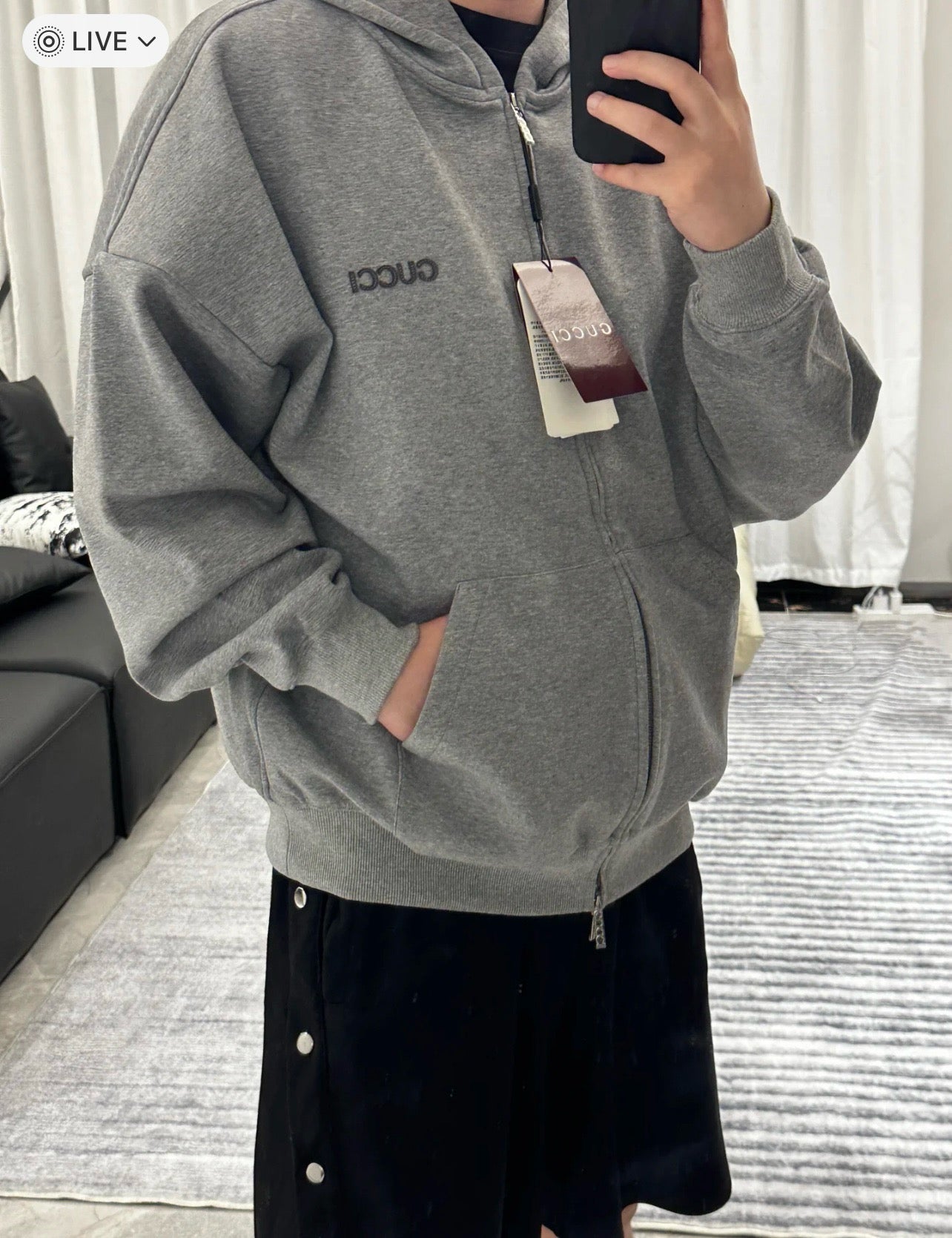 Graue Jacke