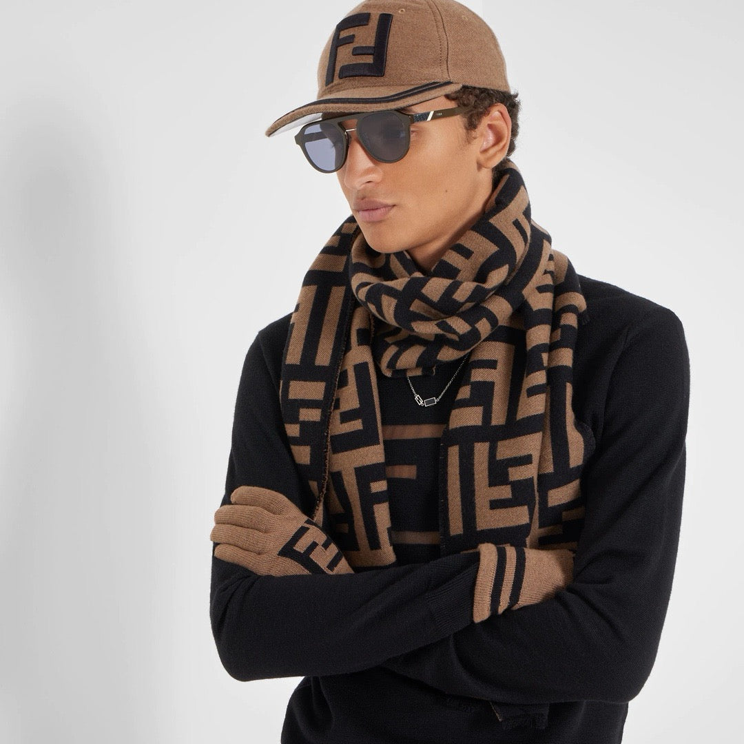 Black Khaki Scarf