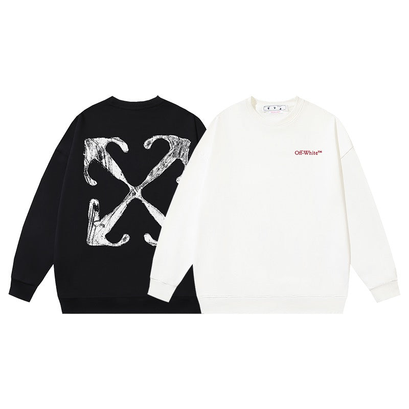 Sudadera blanca y negra