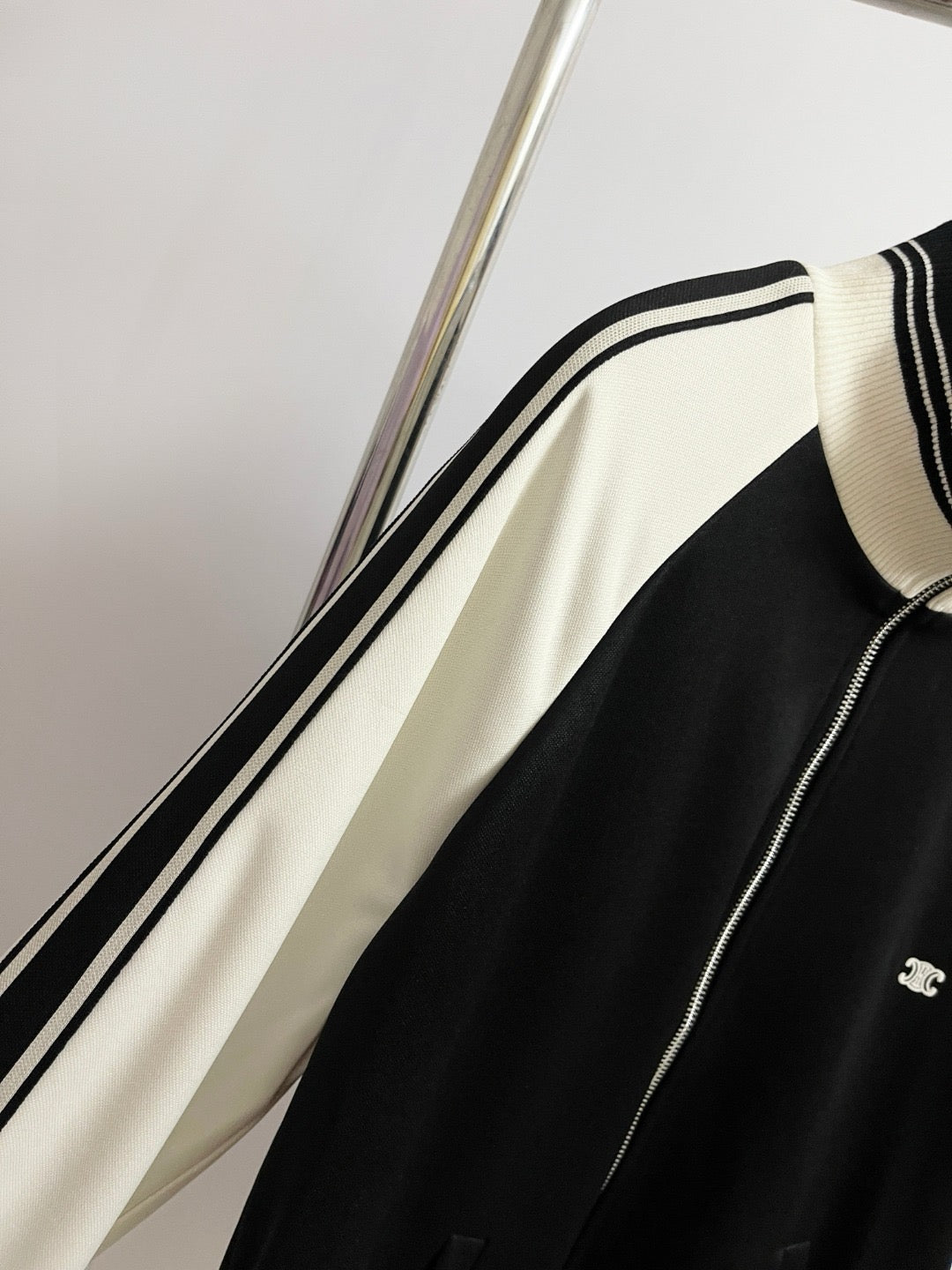 Chaqueta blanca y negra