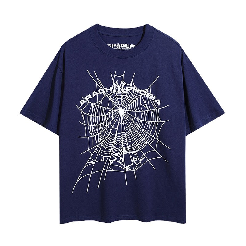 Camiseta gris y azul
