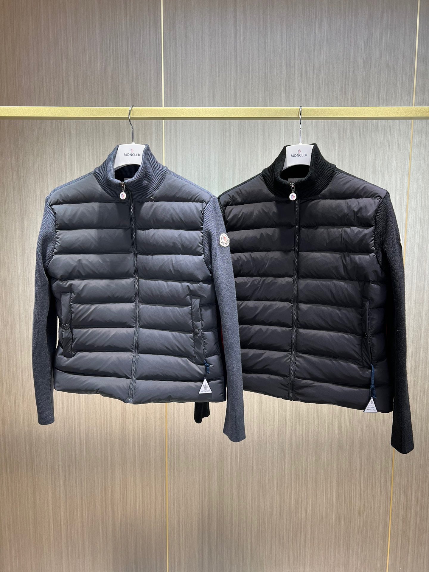 Chaqueta negra y gris
