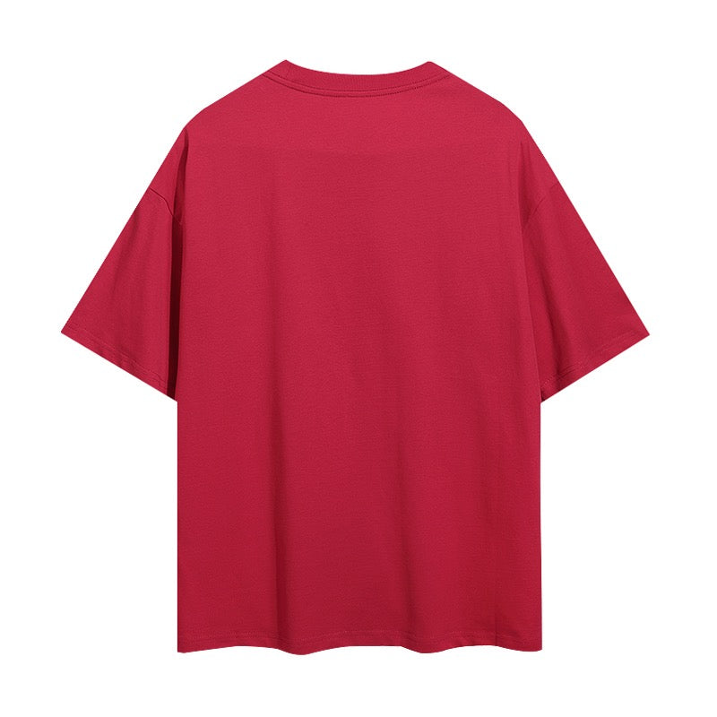 Camiseta roja y negra
