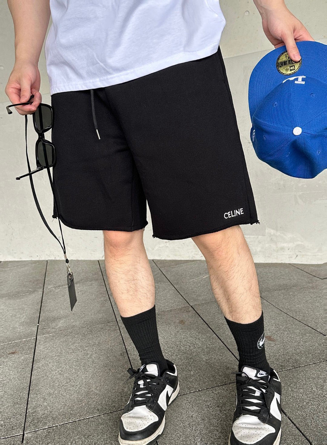 Schwarz-weiße Shorts