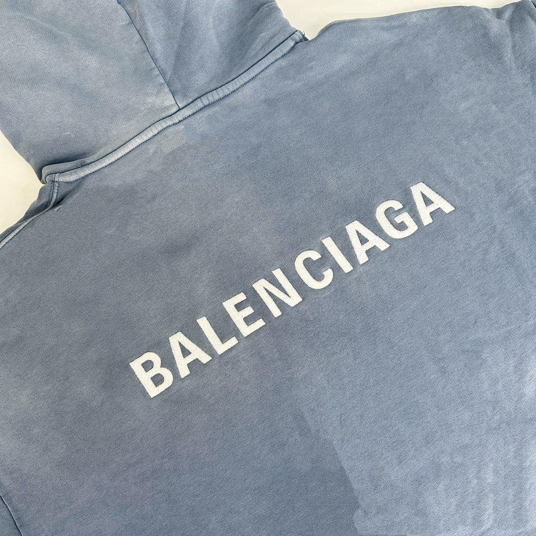 Sudadera con capucha azul grisácea