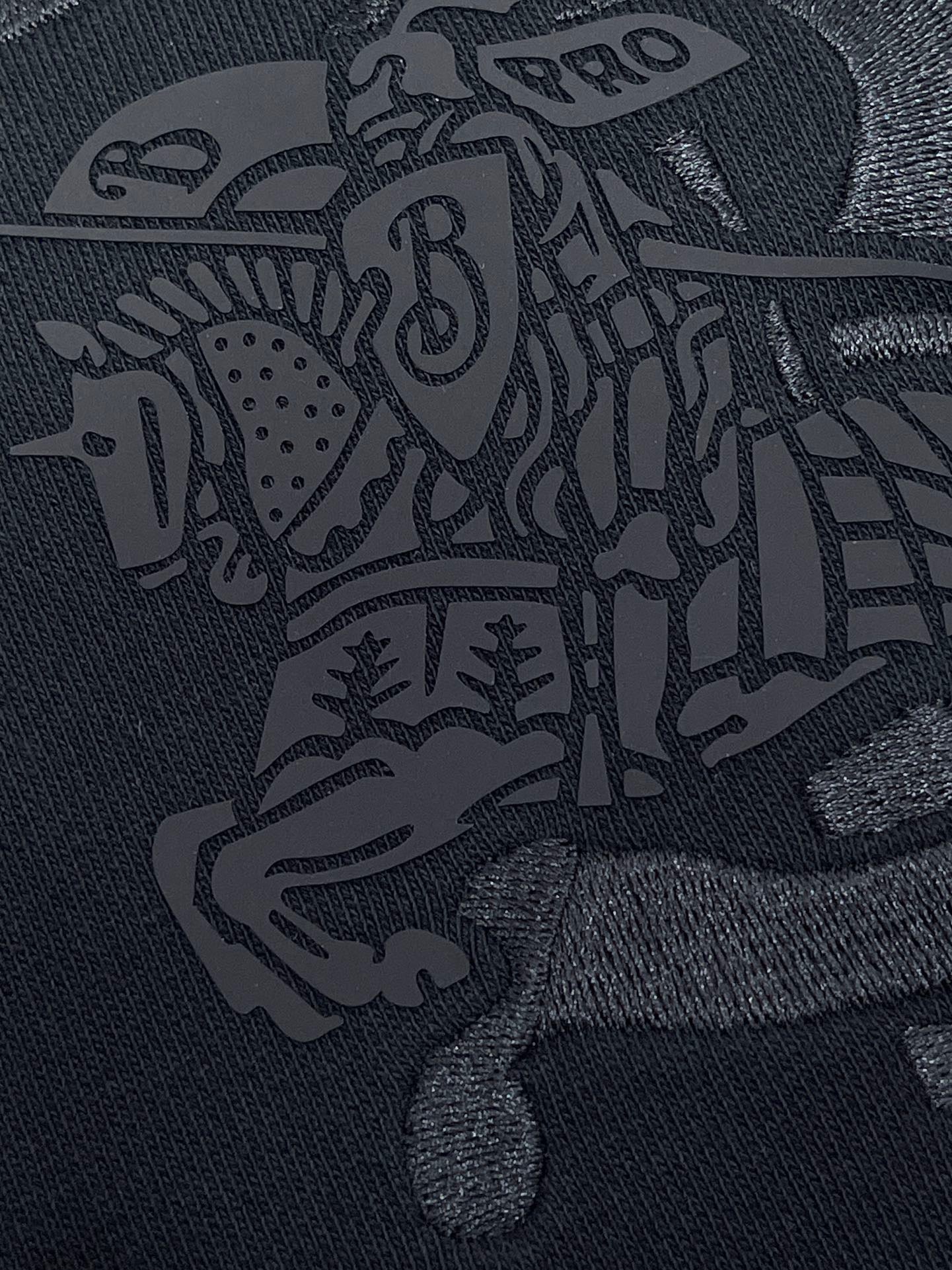 Sudadera con capucha negra y gris