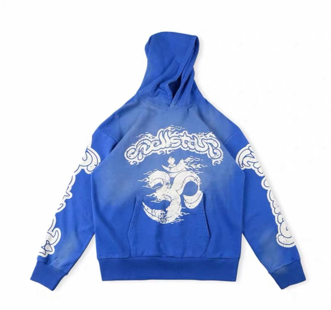 Sudadera con capucha azul