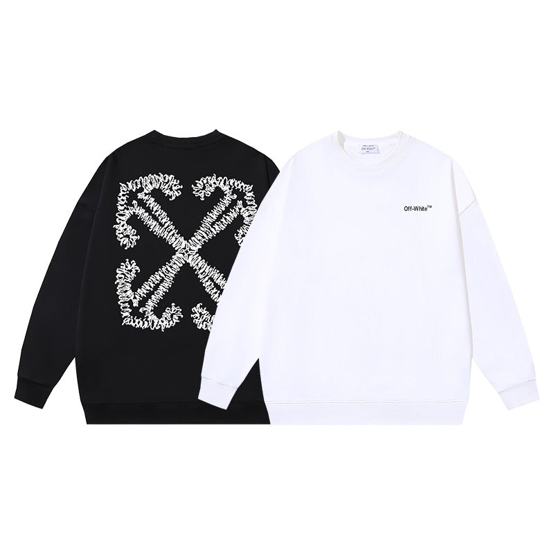 Sudadera blanca y negra