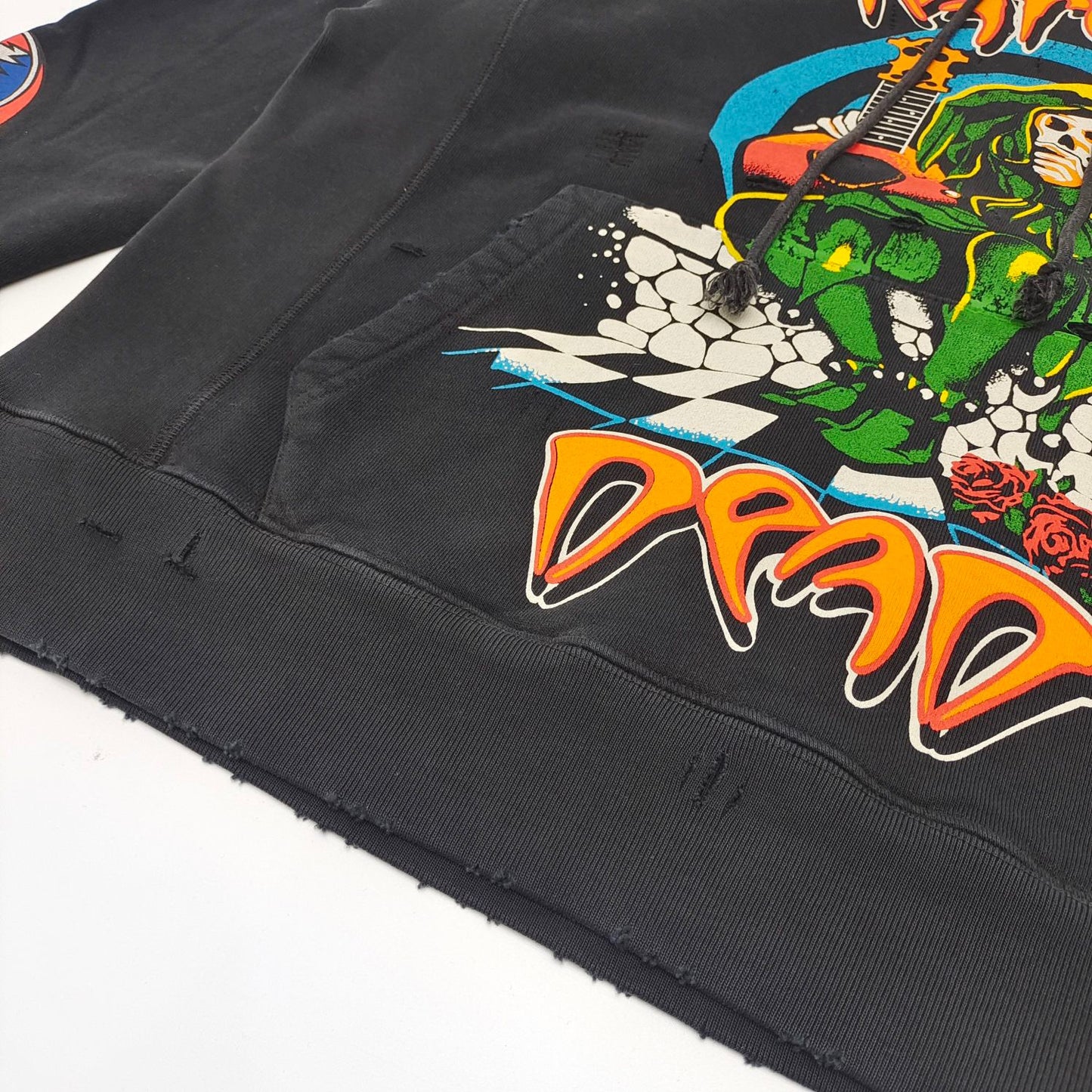 Sudadera con capucha negra y gris