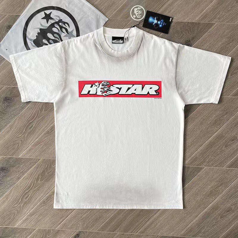Weißes und blaues T-Shirt