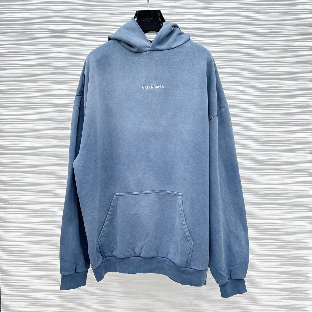 Sudadera con capucha azul grisácea