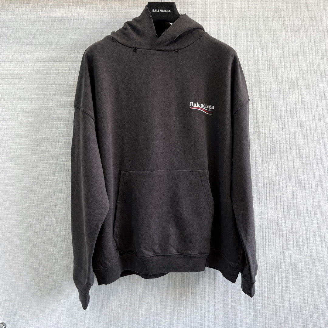 Sudadera con capucha azul cielo y gris oscuro