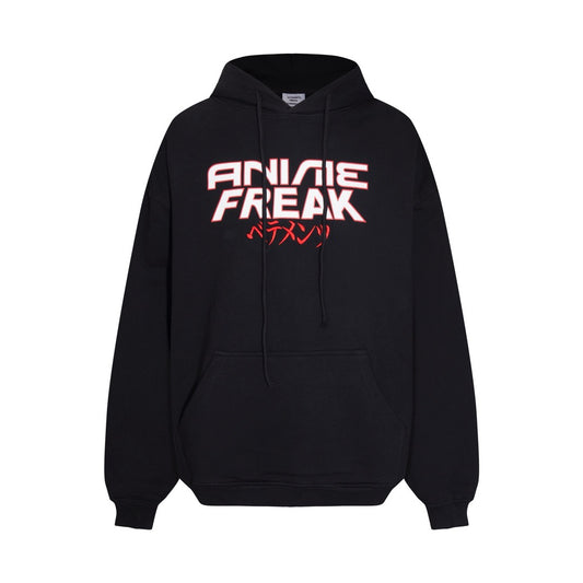 Schwarz-pinker Kapuzenpullover