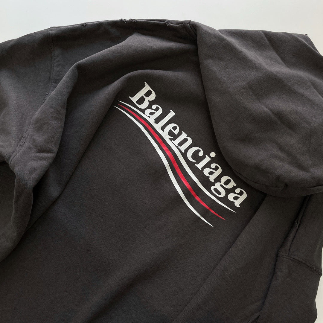 Sudadera con capucha azul cielo y gris oscuro
