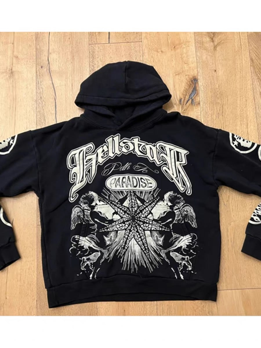 Schwarzer Hoodie mit Hose