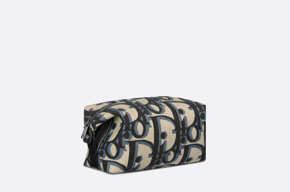 Blaue und schwarzgraue Tasche