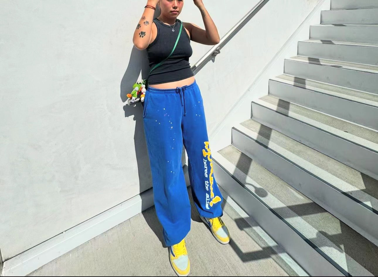 Blaue Hose