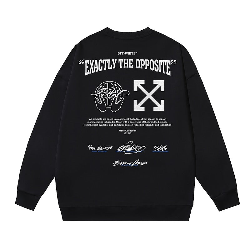 Sudadera blanca y negra