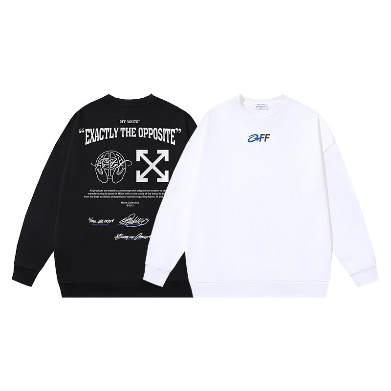 Sudadera blanca y negra