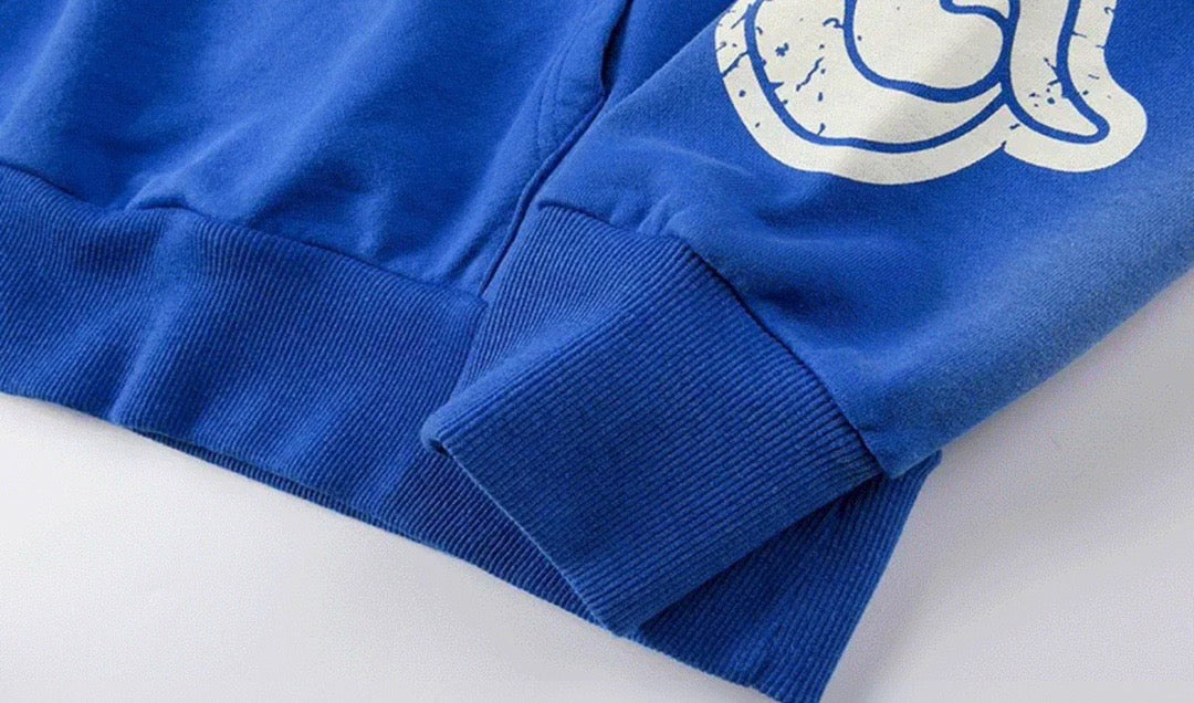 Sudadera con capucha azul