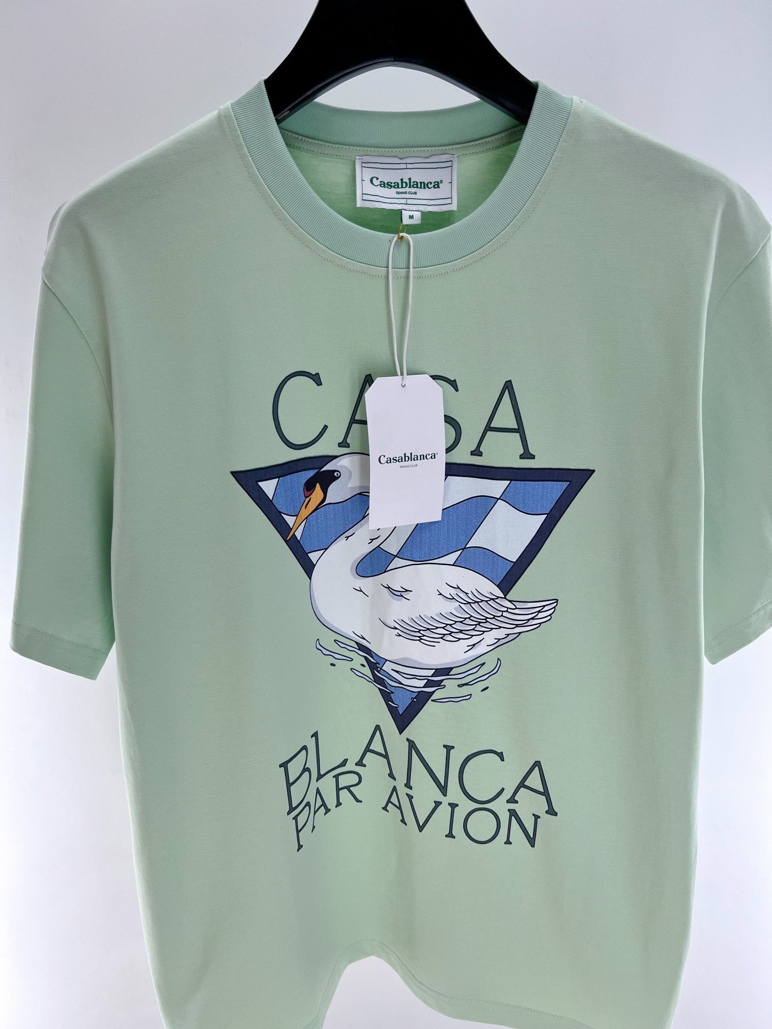 White, Blue and Light Green T-shirt