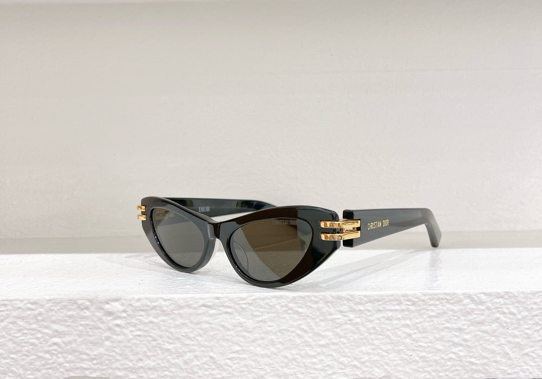 Gold,Blue,Black and White Sunglass