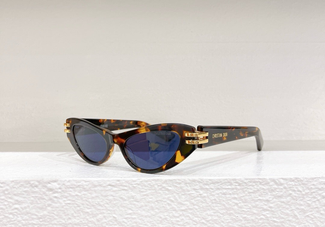 Gold,Blue,Black and White Sunglass