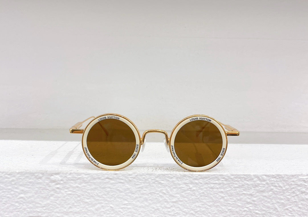 Gold,Brown and Black Sunglass