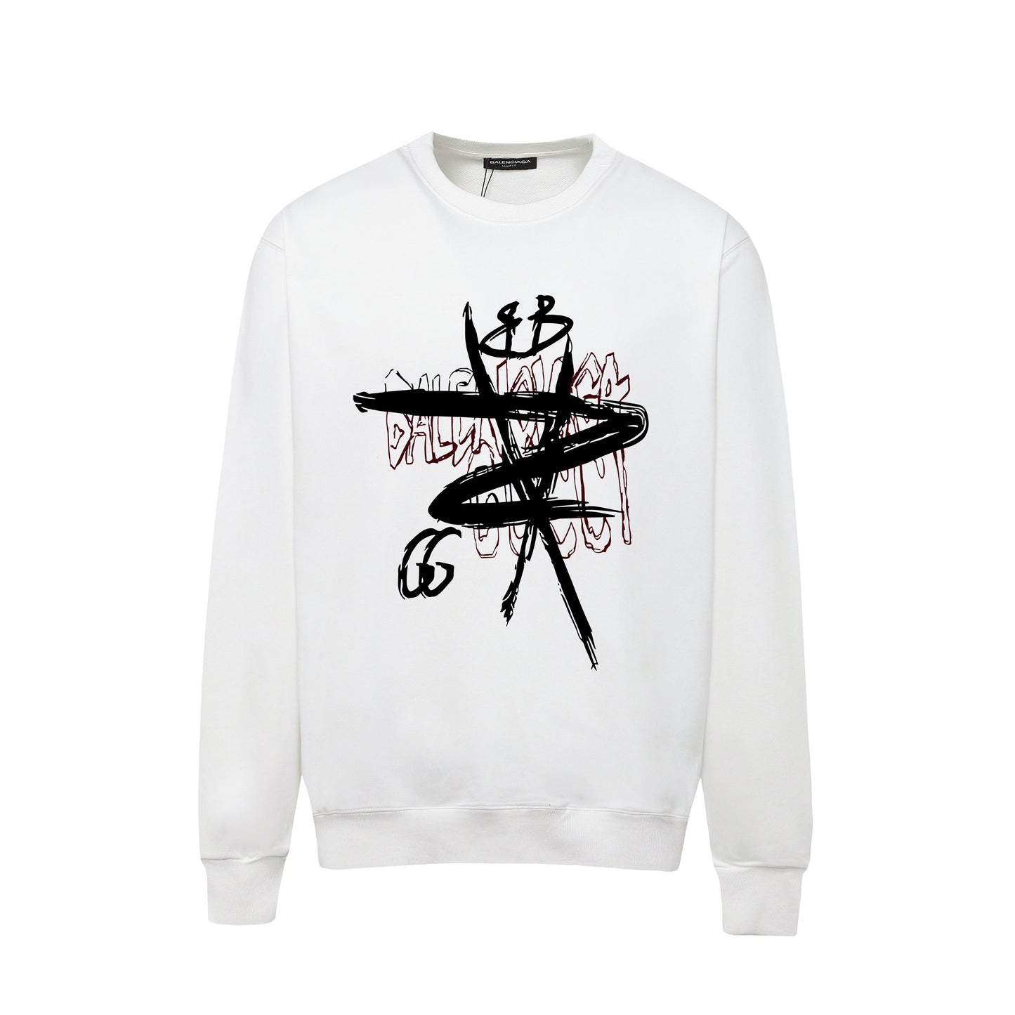 Schwarz-weißes Sweatshirt