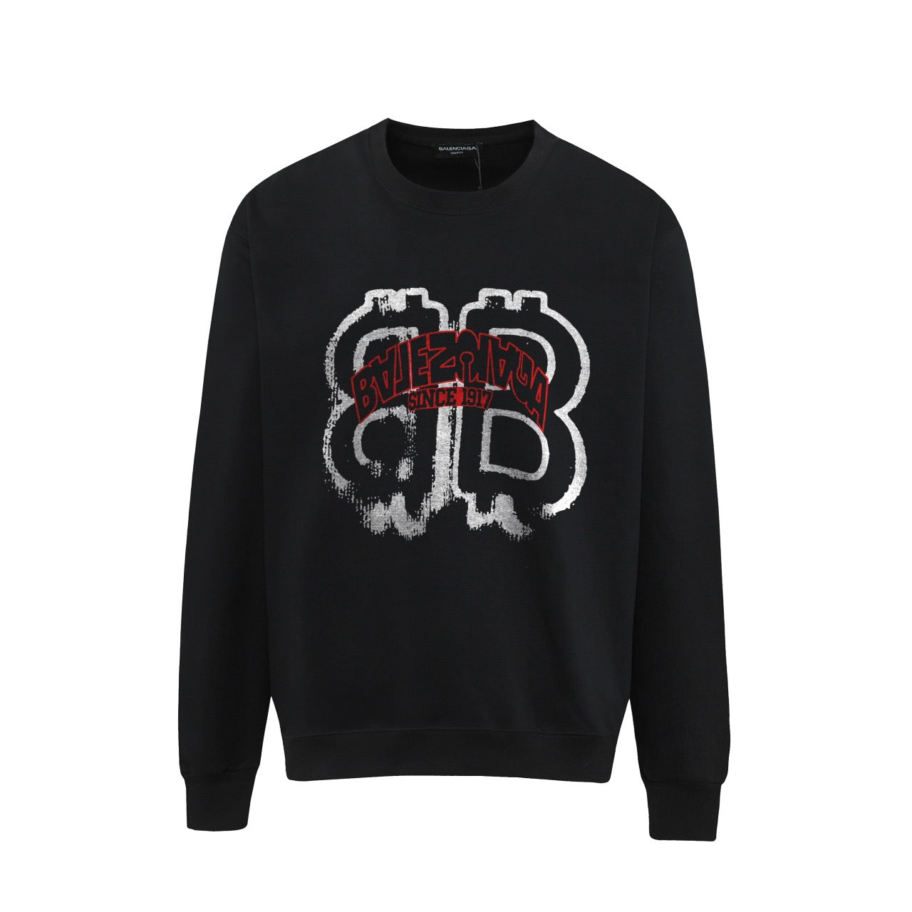 Schwarz-weißes Sweatshirt