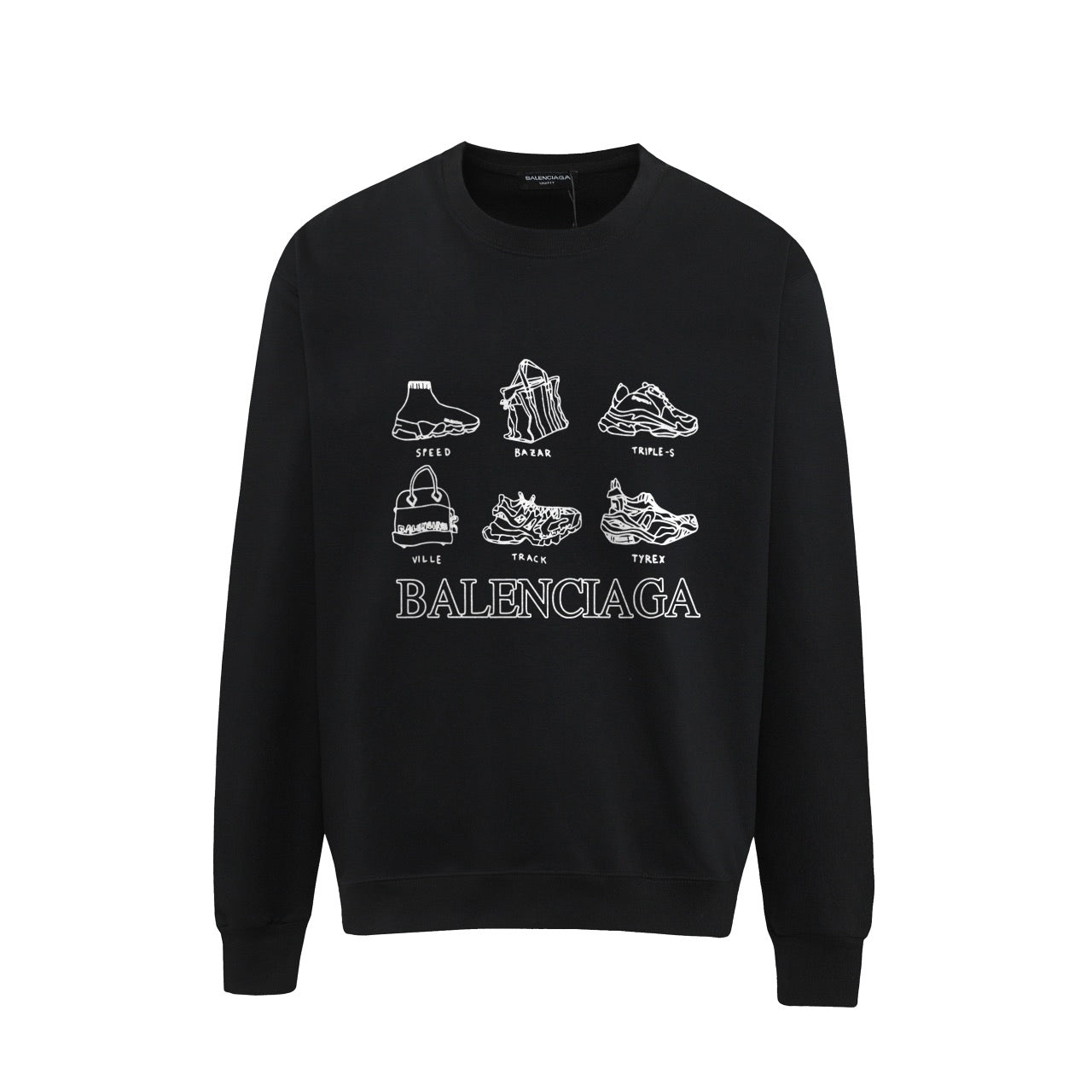 Schwarz-weißes Sweatshirt