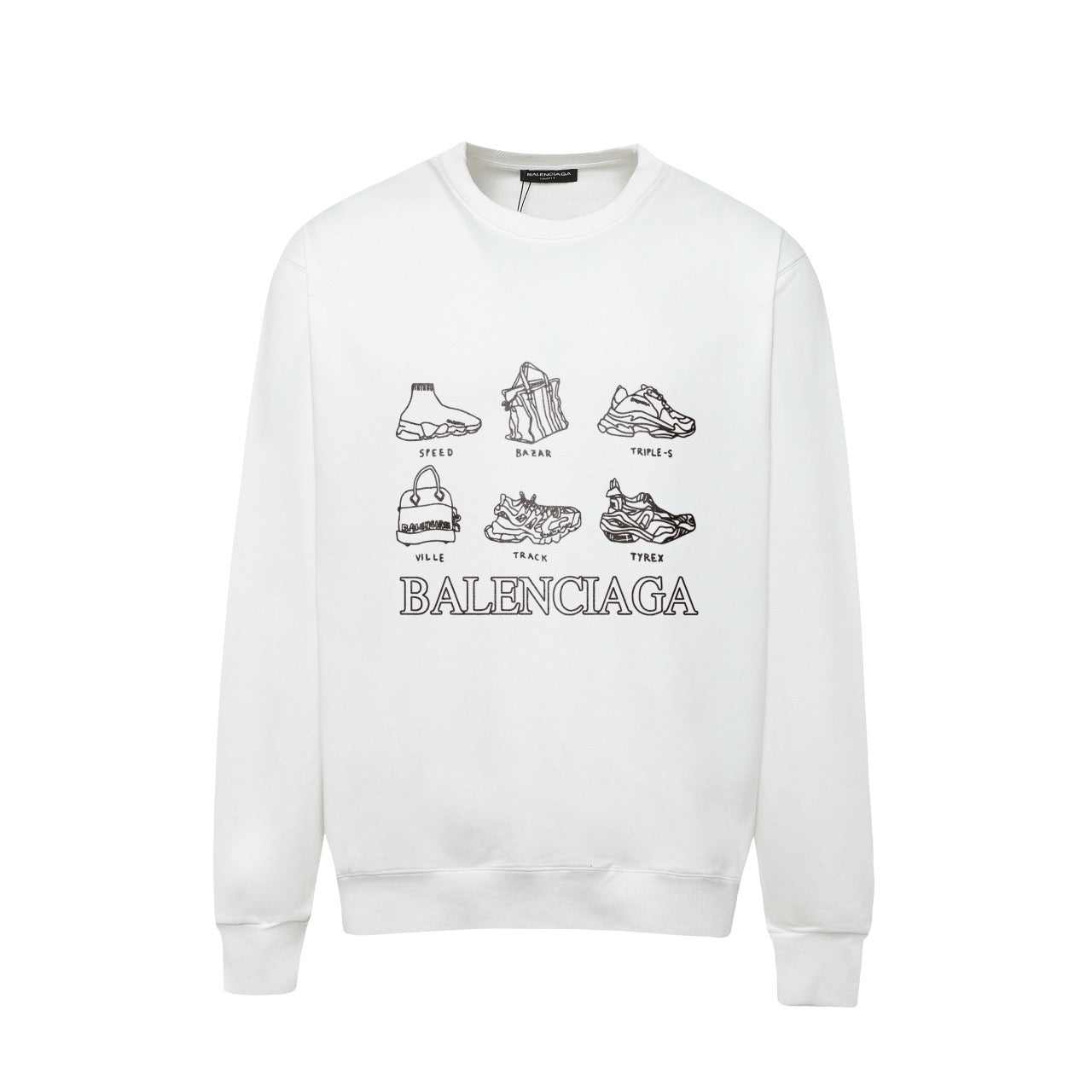 Schwarz-weißes Sweatshirt