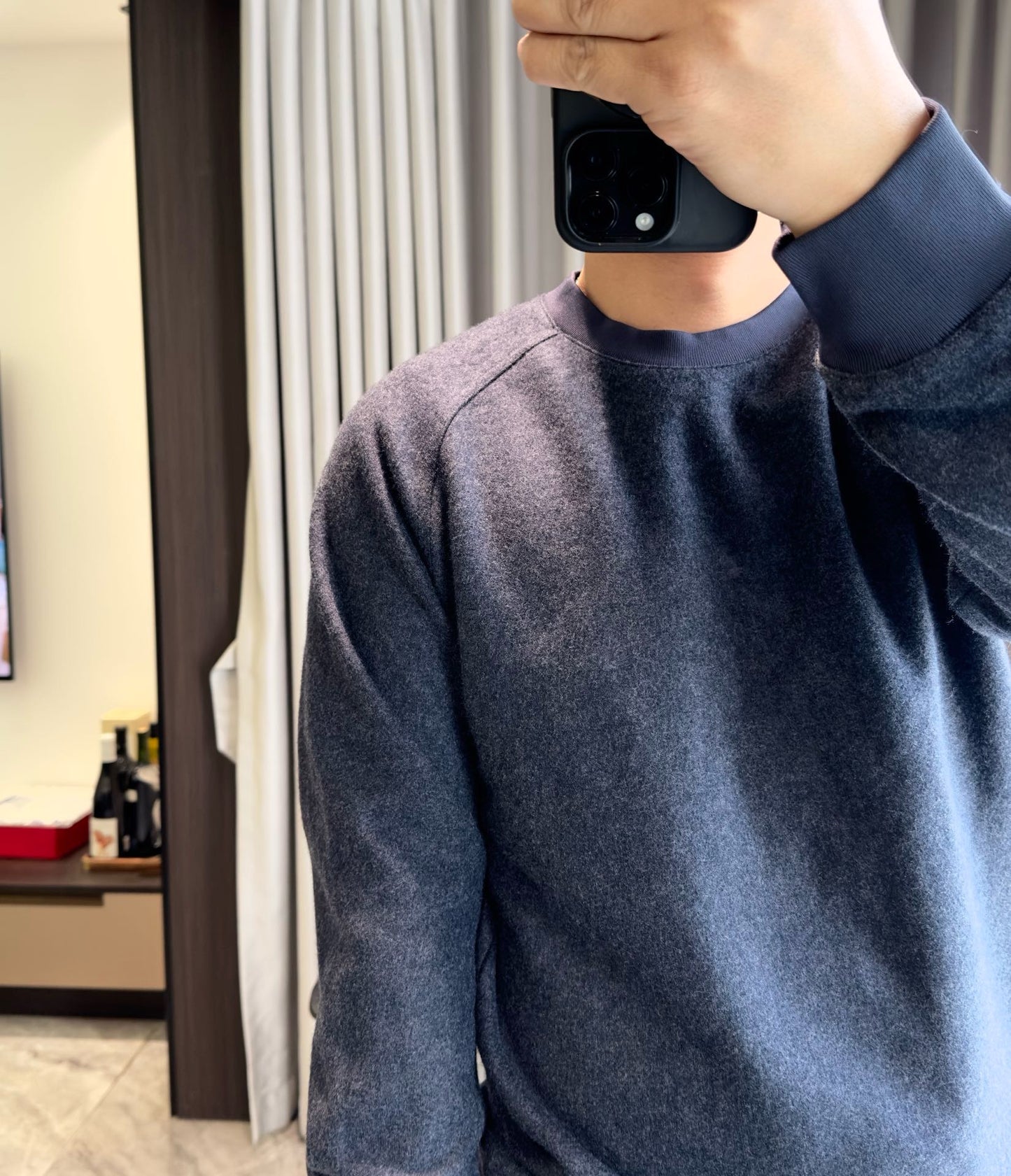 Blue and Dark blue Sweatshirt