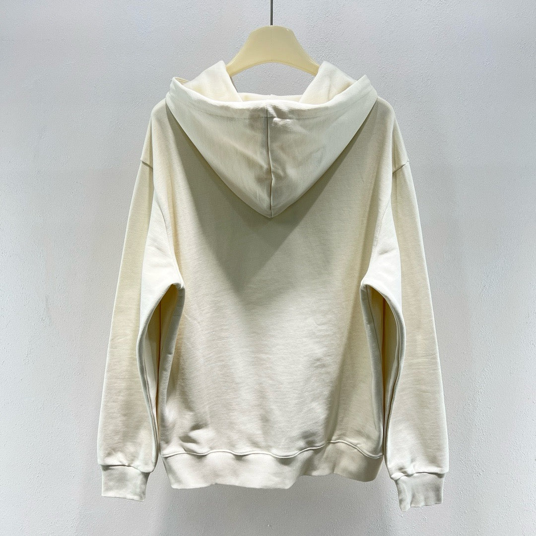 Beige Black and Gray Hoodie